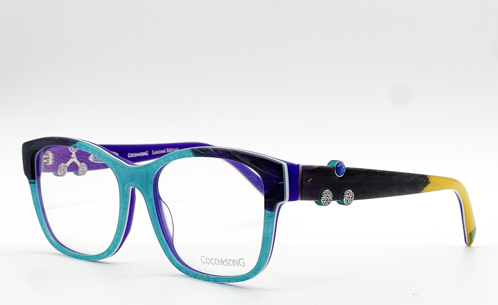 NEW COCO SONG GREEN WOODS COL.2 MULTICOLOR AUTHENTIC EYEGLASSES 55-17
