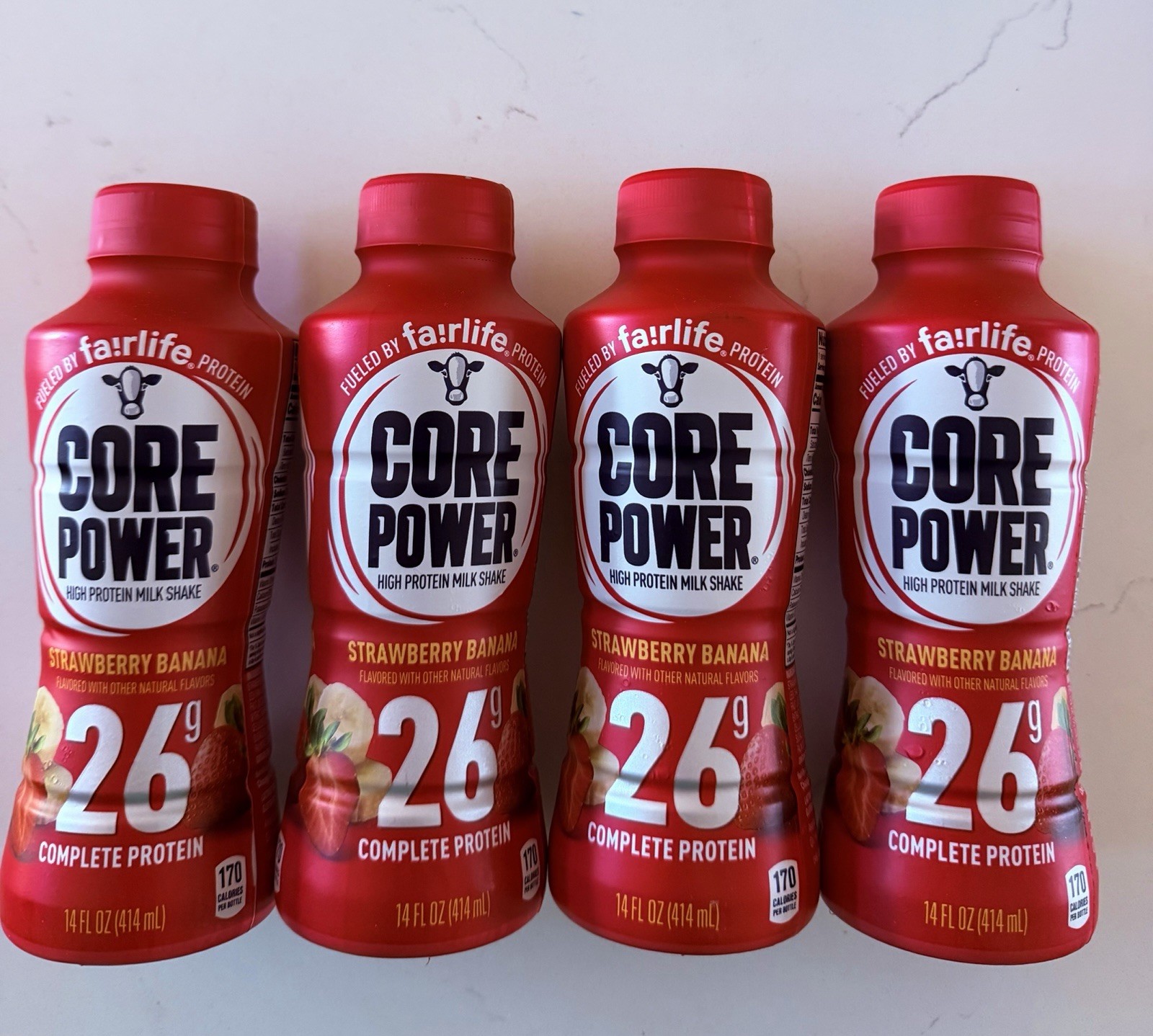 Core Power Strawberry Banana Protein Shake 26g, 14 fl oz Bottles (4) 2/15/2027