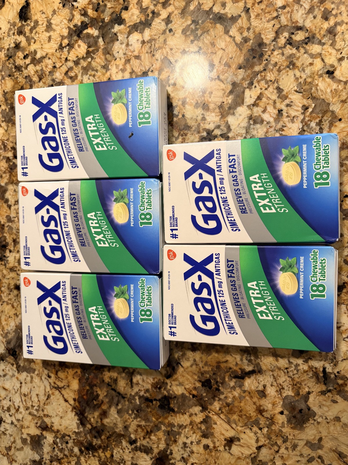 Gas-X Extra Strength18ct Chews Peppermint Creme EXP8/26 NIB 5Pk – Free Shipping!