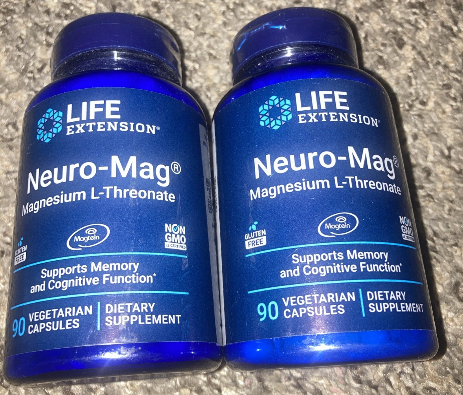 Lot Of 2 Life Extension Neuro-Mag Magnesium L-Threonate 90 Capsules EXP 0