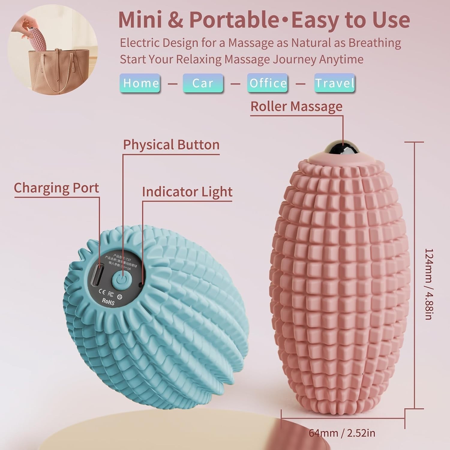 Ergonomic Vibrating Massage Ball: Deep Tissue Relief for Back, Foot & Whole Body