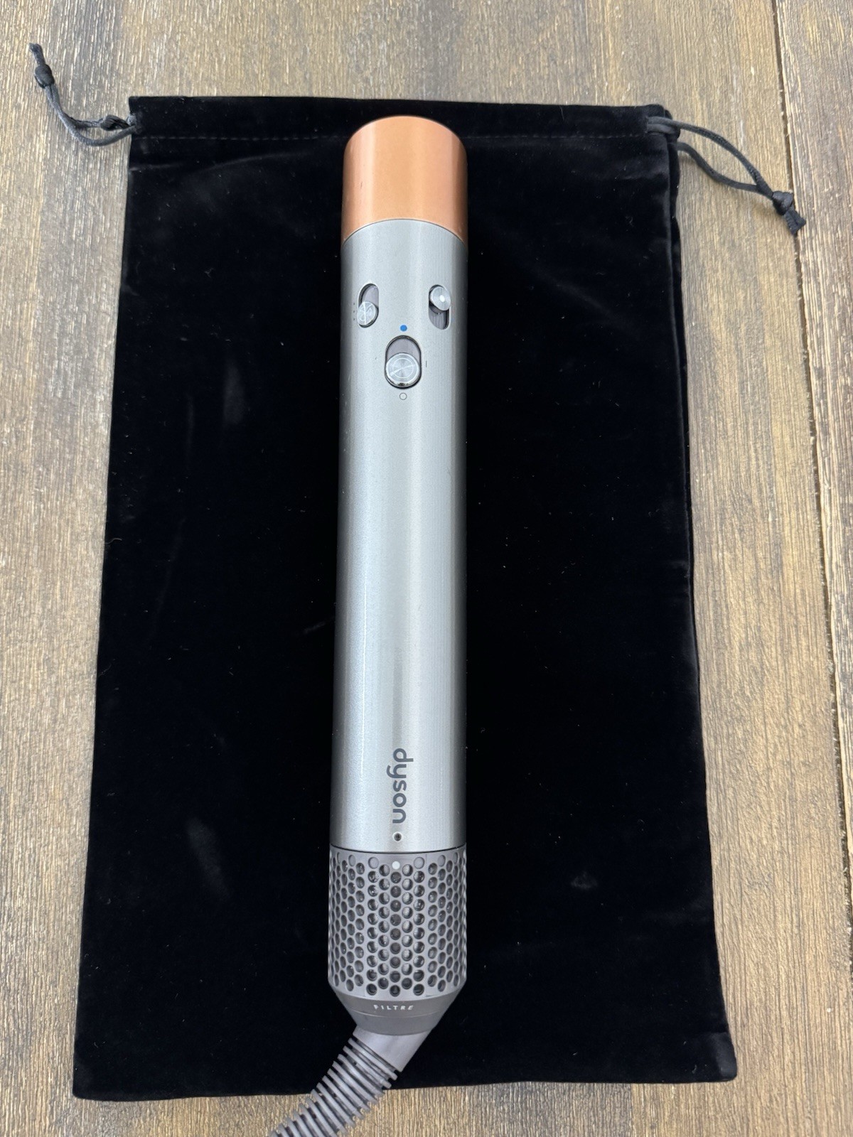 Dyson Airwrap Multi Styler Curler Copper/Nickel w/ 3 Attachments & Travel Bag