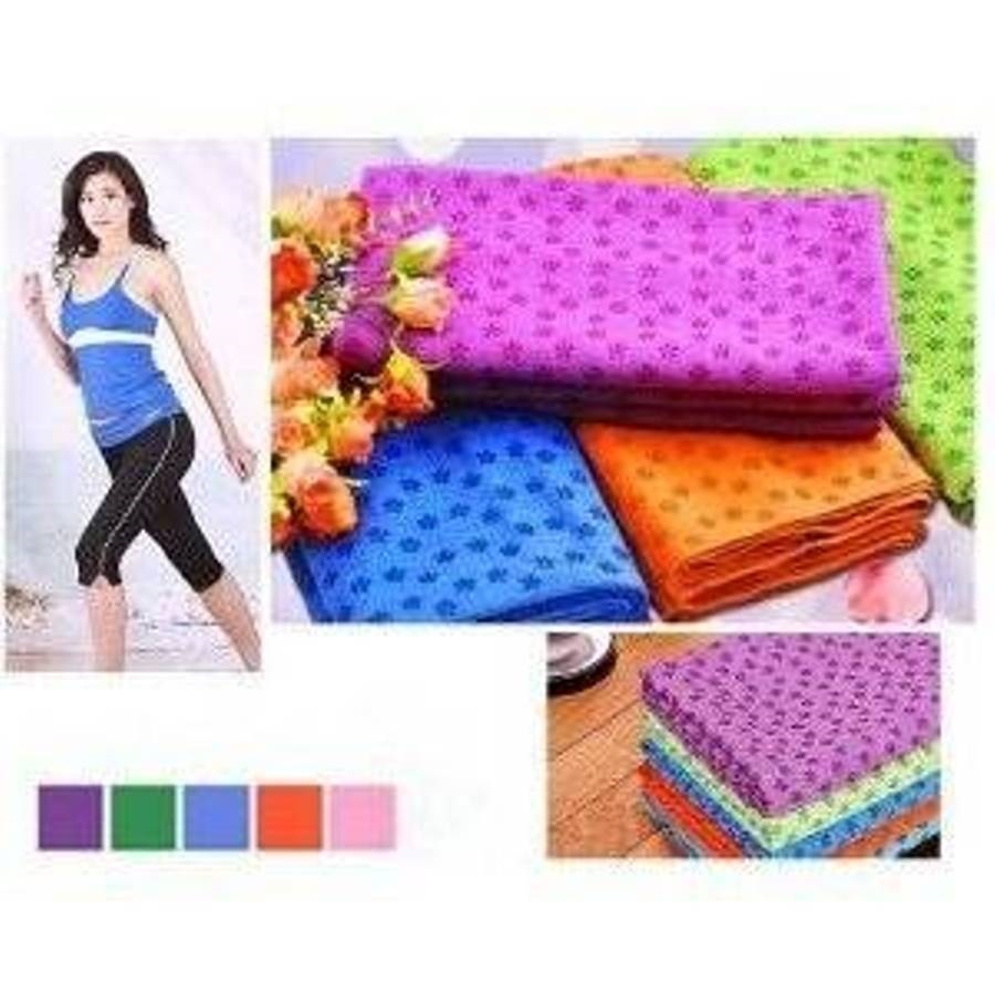 Pack of 2/5/10/20/50 Microfiber Non Skid Yoga Towel Mat-Size (24″x72″) W/ Bag