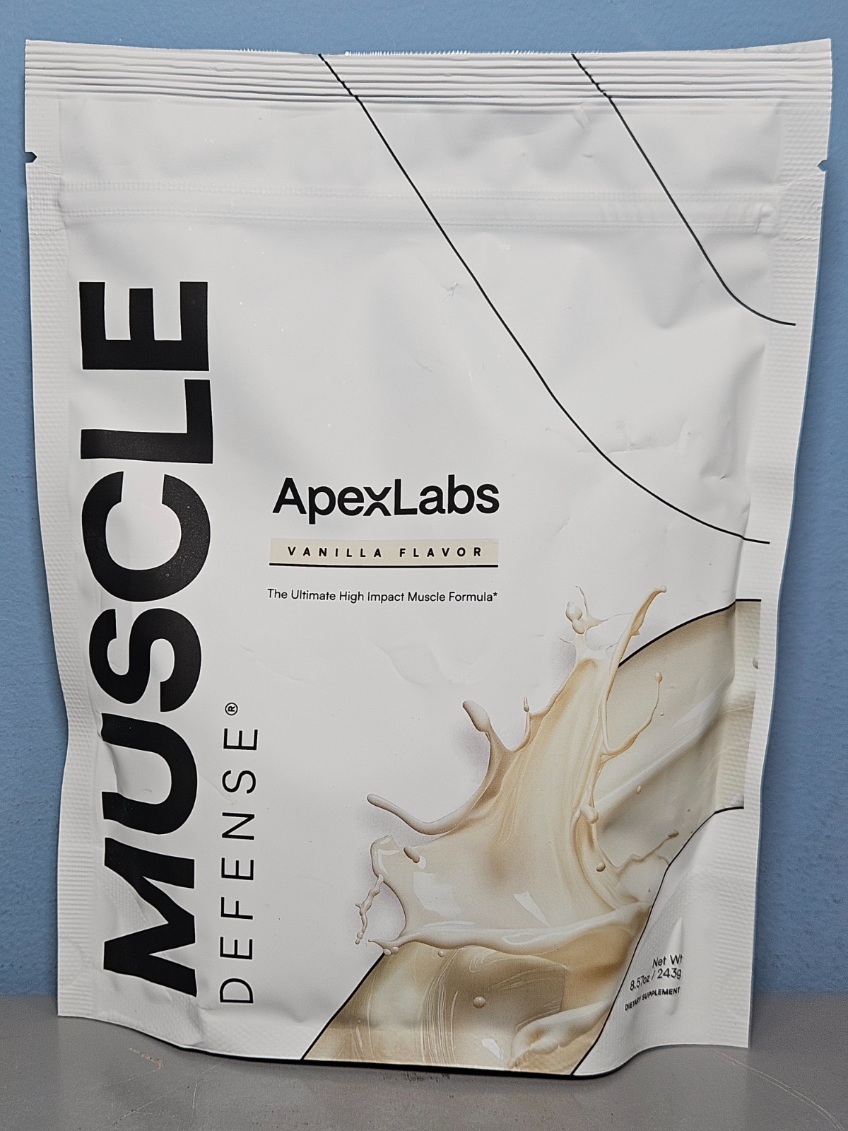 DAMAGED – Apex Labs Muscle Defense Vanilla Protein Shake 15 Servings – New