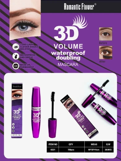 Romantic Flower 3D Volume Waterproof Doubling Mascara 8g
