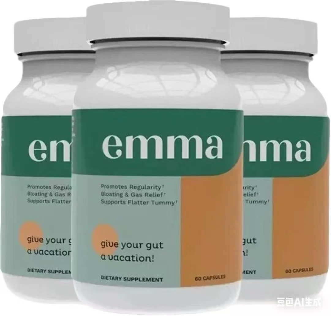 Emma Gut Health Supplement 180 Capsules for Bloating alleviation & Leaky Gut 3 P