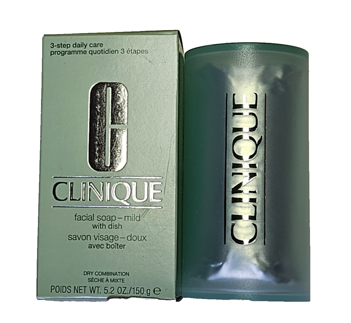 Clinique Facial Soap Bar Mild With Dish – 5.2 oz Rare collection