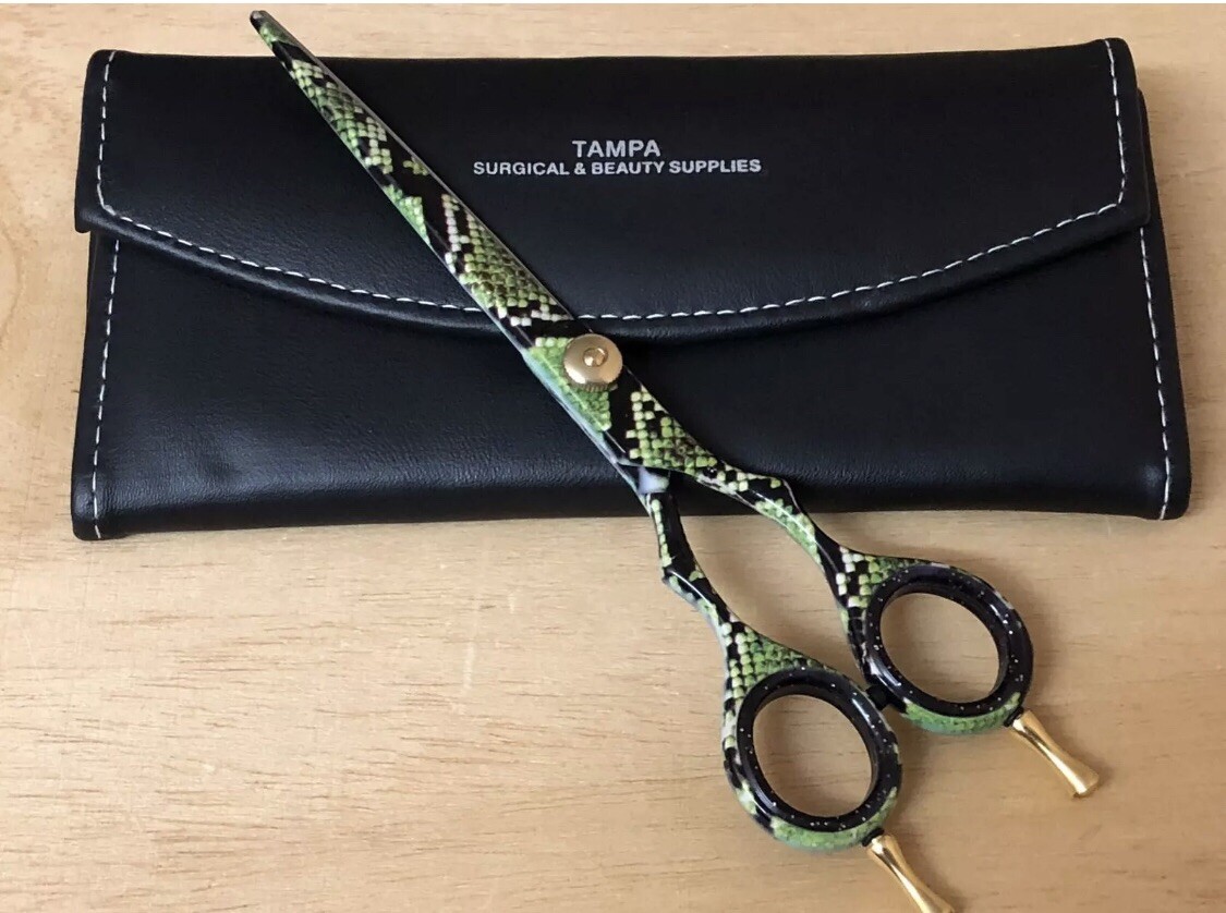 7 Inch Snake Design Professional Salon Hair cutting Scissors Barber Shears Set