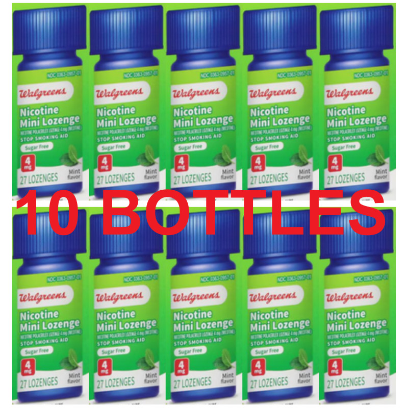 2PK Nicotine Mini Lozenge Mint Flavor 4mg 2X135ct Walgreens EX12/2027 NEW SEALED