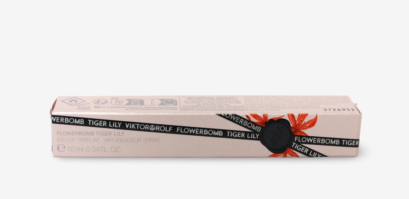 Viktor & Rolf Flowerbomb Tiger Lily 10ml 0.34 Oz Eau De Parfum Travel Spray NIB