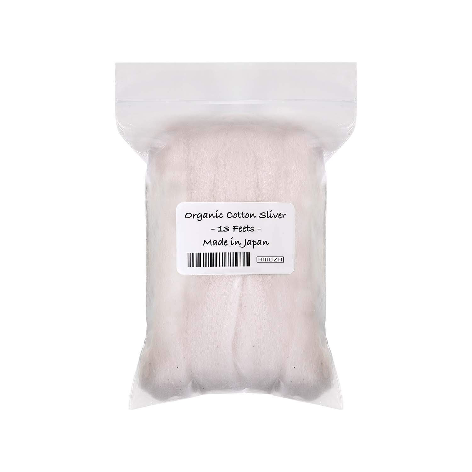 Amoza Japanese Organic Cotton Sliver 13 Feets 100 Organic Unbleached Made In