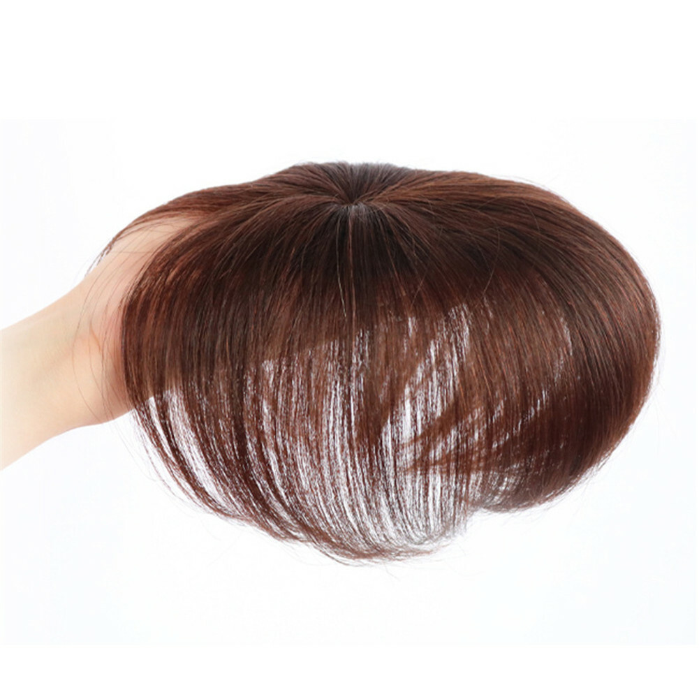 Short Straight Clip in Top Hairpiece 100% Human Hair Toppers for Women Thin Hair