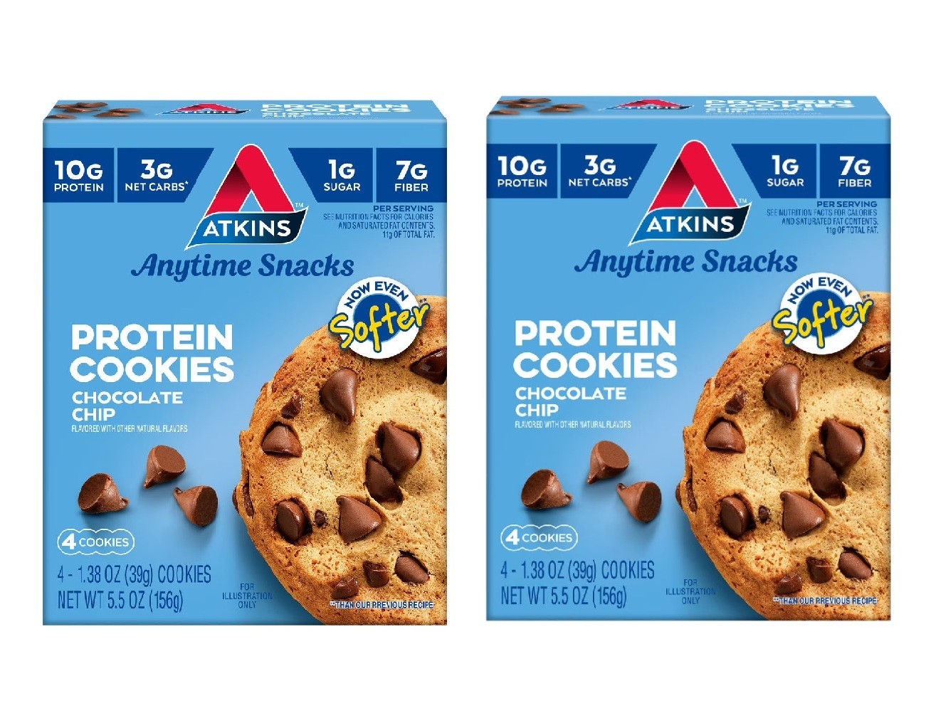 Atkins Soft and Chewy Chocolate Chip Protein Cookie, Keto Friendly, High Pro 2PK