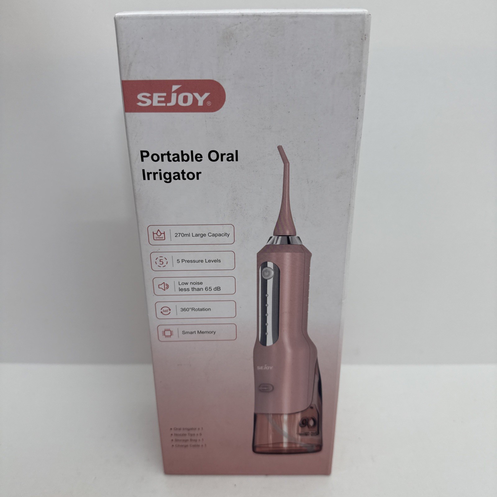 SEJOY Portable Oral Irrigator Water Flosser Dental Teeth Cleaner 5 Jet Tips!