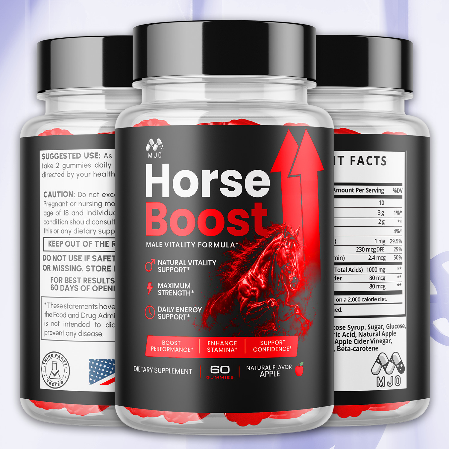(2 Pack) Horse Boost Gummys Advanced Male Health Support HorseBoost 120 Gummies