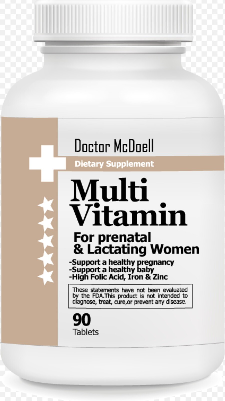 Multivitamin for Prenatal, Helps Prevent Tube Defects, Supports Placenta