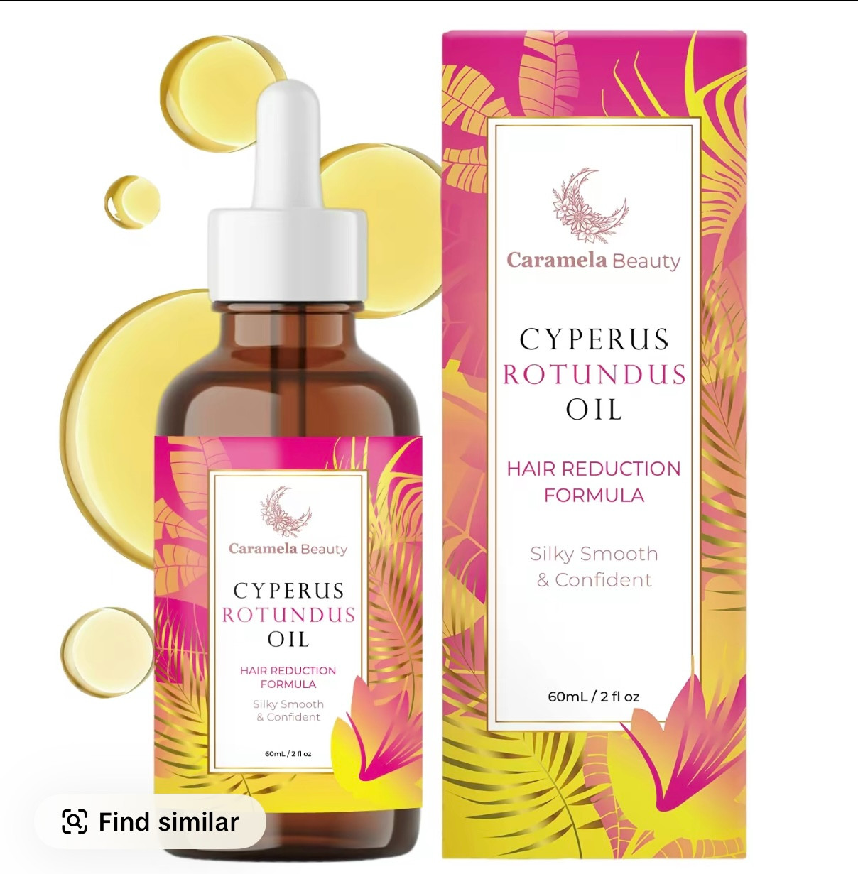 Cyperus Rotundus Oil 60ml Natural Hair Removal Oil for Face Body Legs Women Men