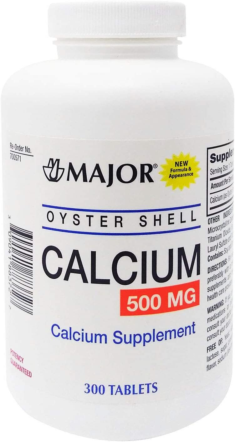 Major 00904188372 Oyster Shell Calcium 500 mg 300 Tabs (Each)