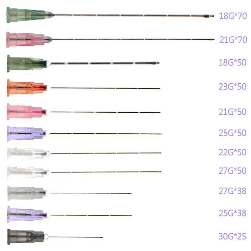 Micro Cannula with Puncture, 5/10pcs 25g 50mm Blunt Tip for Fillers, USA Seller