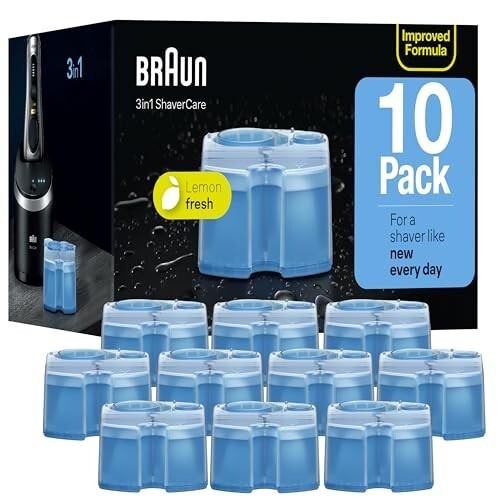 Braun CCR Refill Cartridges – Clean & Renew Shaver Cleaner, 10-Pack