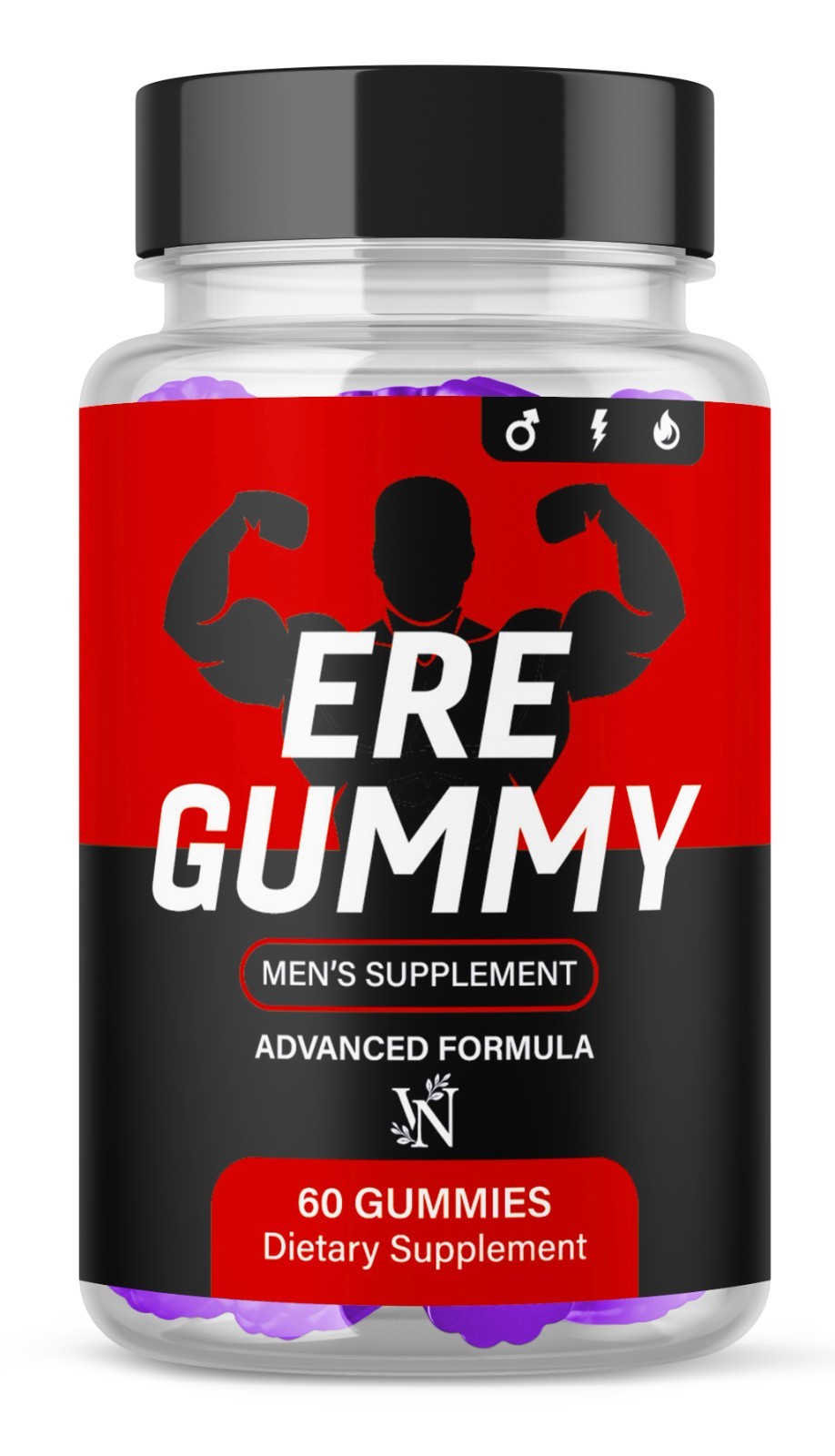 Ere Gummy Male Performance Gummies Dietary Supplement, 60 Gummies for Men 1 Pack