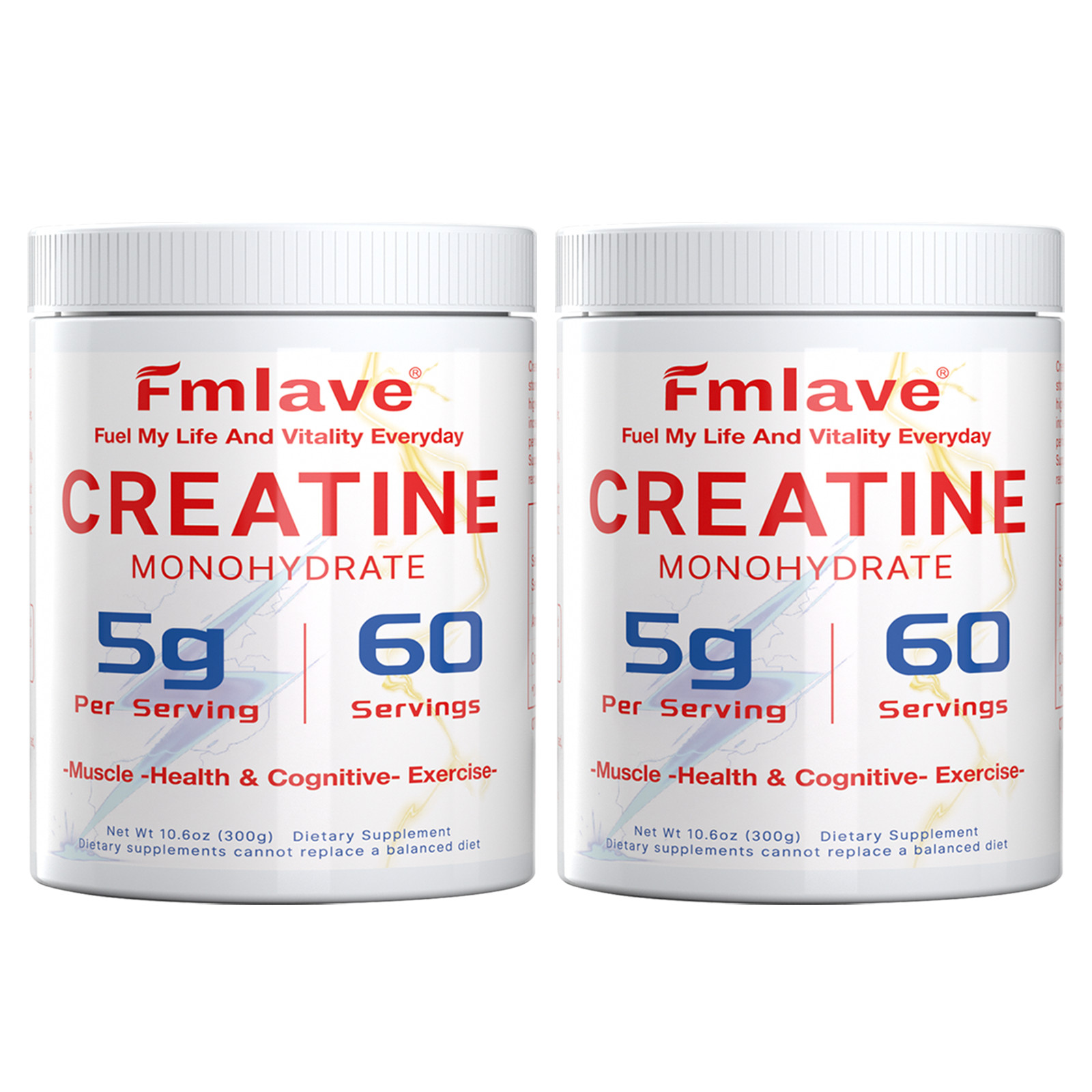 Micronized Creatine Monohydrate Powder, Unflavored, 120 Servings 600 Grams 2Pack