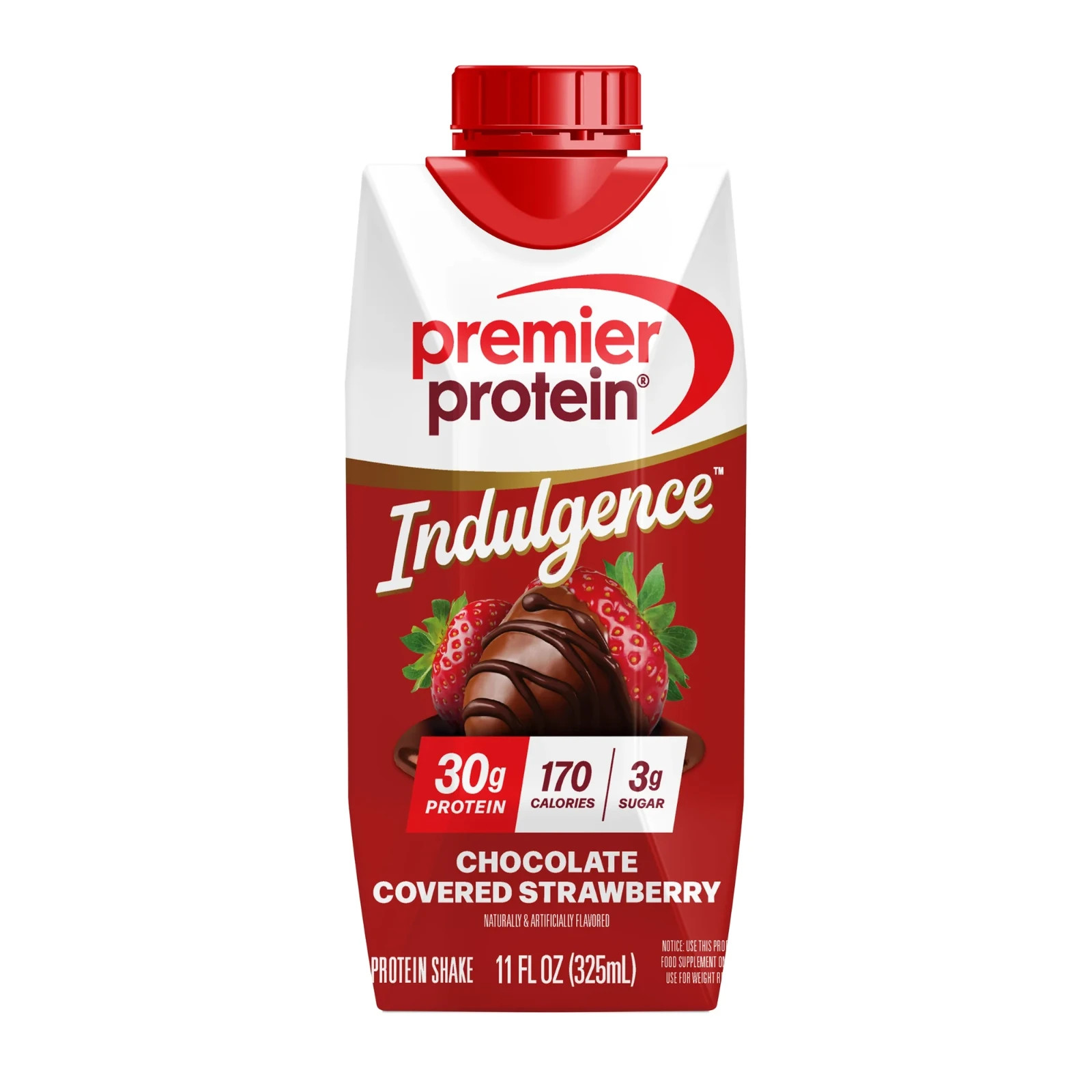 Premier Protein Indulgence Shake, Chocolate Covered Strawberry, 11 fl oz, 12 Ct