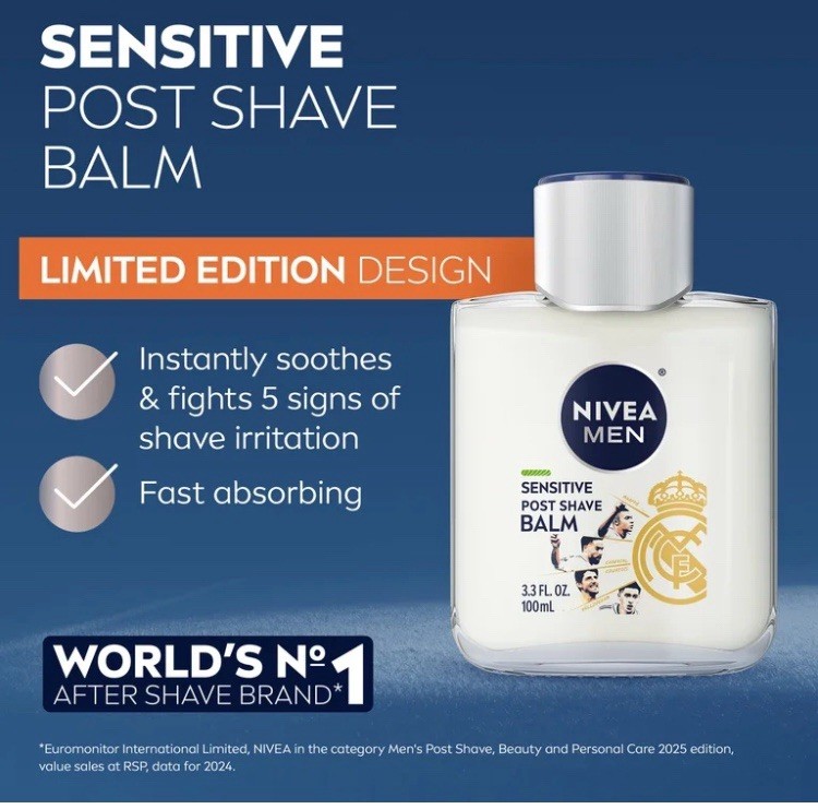 NIVEA MEN Sensitive Aftershave Balm Chamomile Alcohol-Free 3.3 fl oz