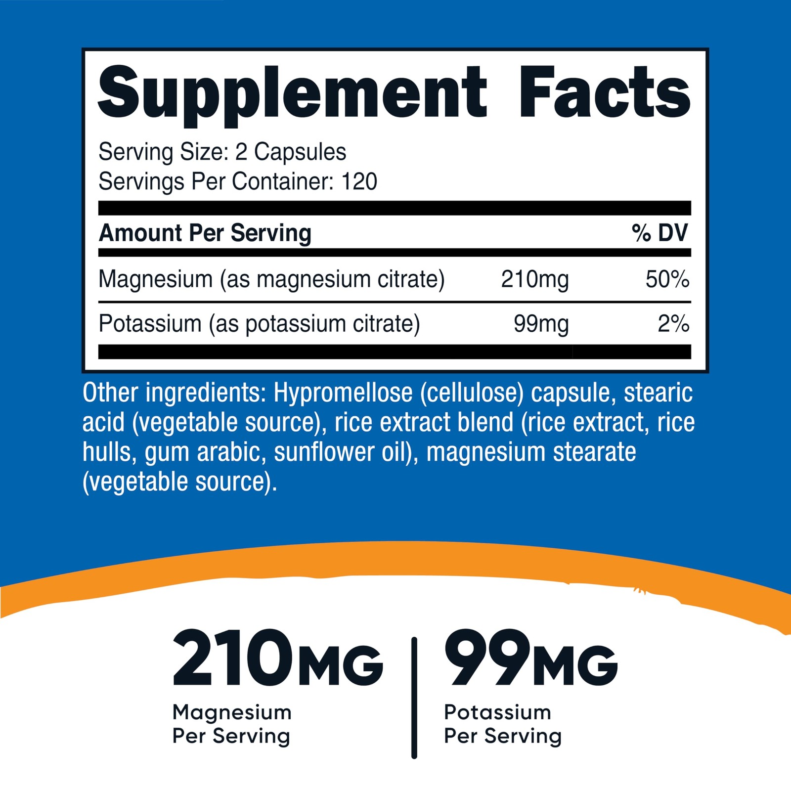 Nutricost Potassium (99 mg) Magnesium (210 Citrates, 240 Capsules -…