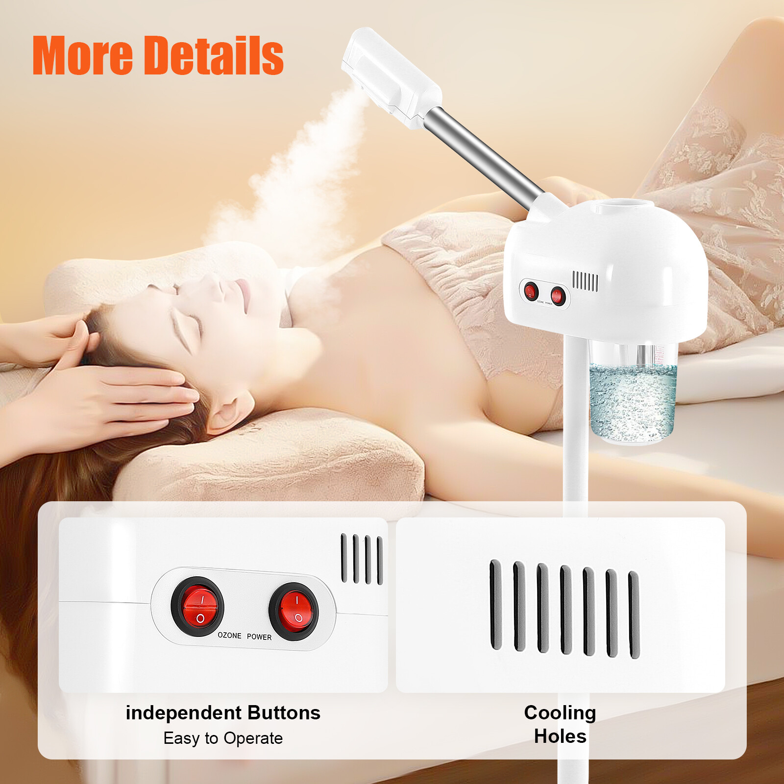 110V Beauty Salon Facial Steam Sauna Beauty Equipment Skin Care Ozone Machine