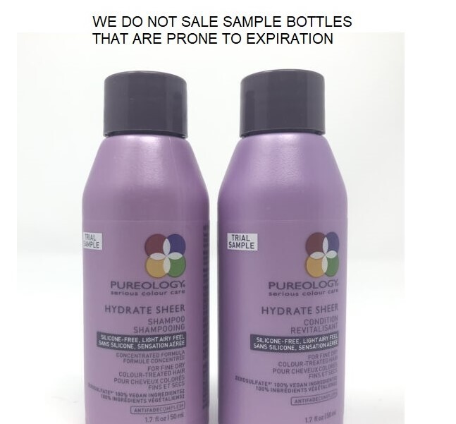 PUREOLOGY HYDRATE SHAMPOO & CONDITIONER TRAVEL SIZE SET / NEW 2025 BOTTLES
