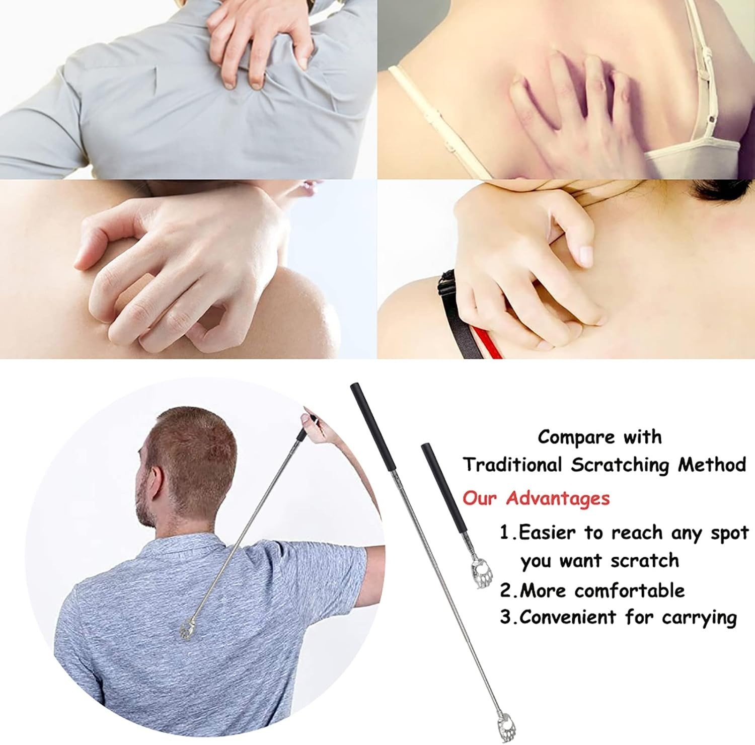 Innovative Bear Claw Back Scratchers 3-Pack – Effortless Itch Relief at Hand