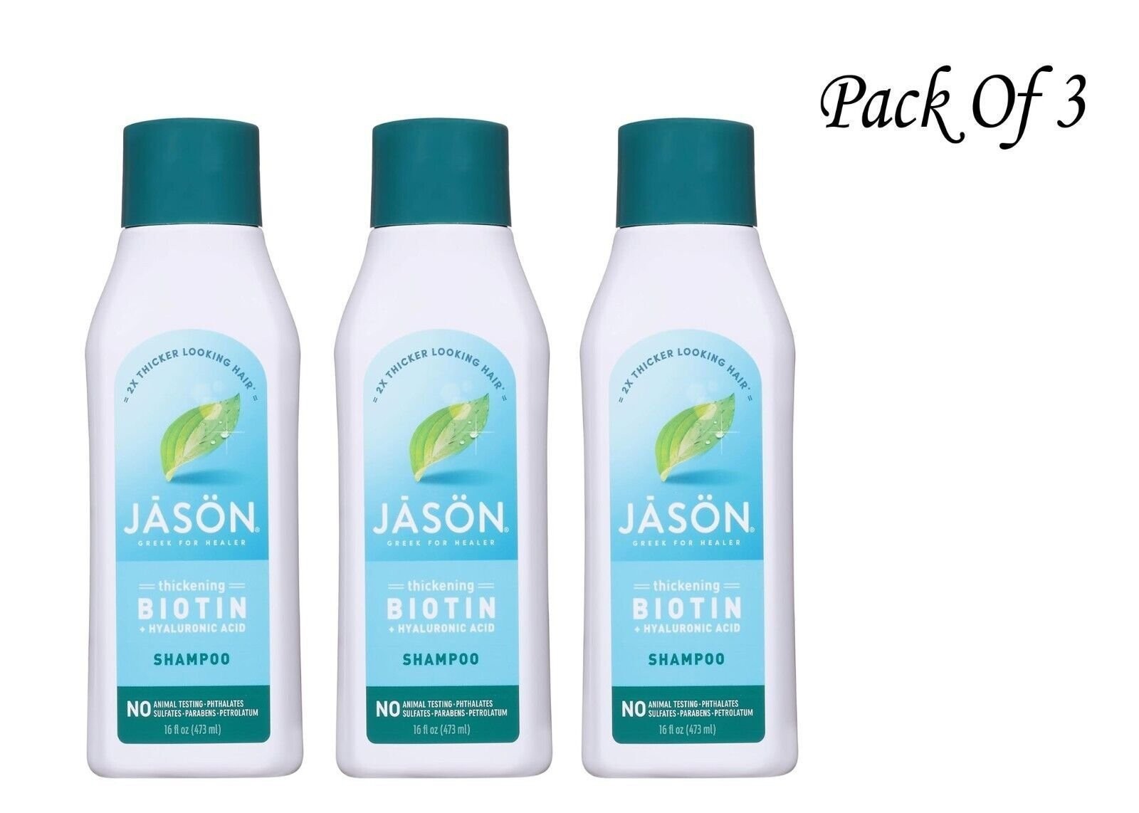 Jason Restorative Thickening Biotin Shampoo, 16 fl oz (Pack of 3)