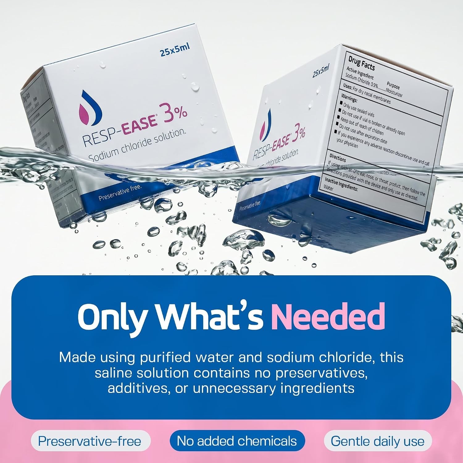 Versatile Moisturizing 3% Saline Solution – 125ml for All Ages, Travel Ready