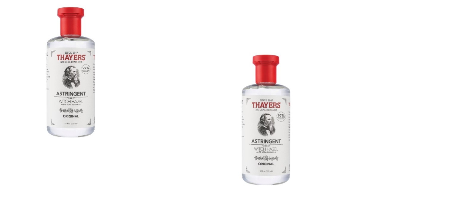 2 NEW Thayers ORIGINAL Witch Hazel Organic Aloe Vera Formula Astringent 12 floz