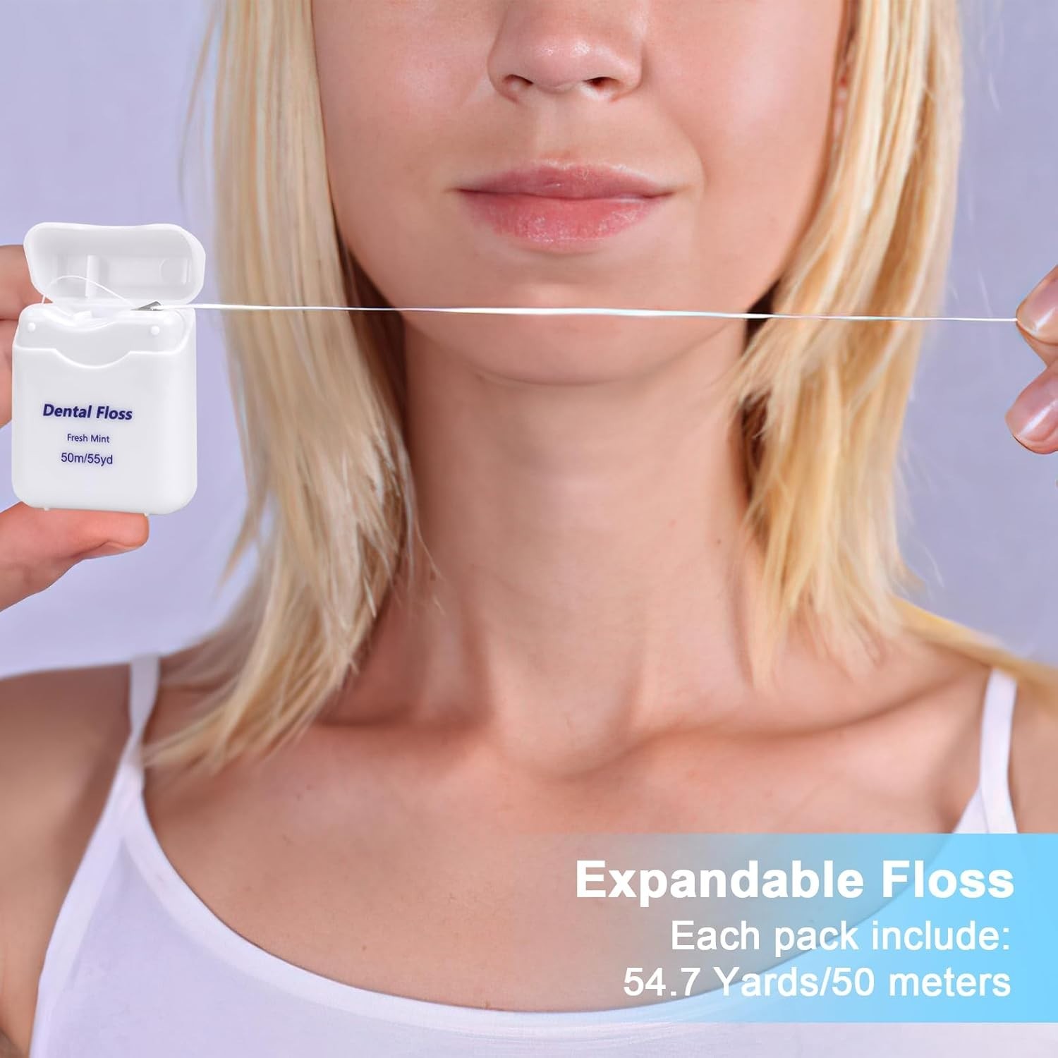 100 Pack Dental Floss Bulk Mint Flavored Floss Travel Oral Care Dental Floss …