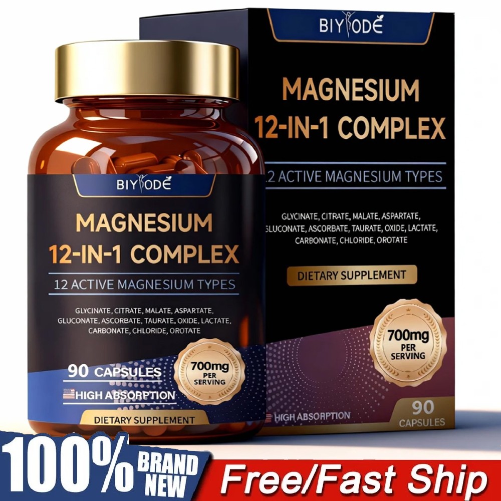Magnesium 12 in 1 Complex 700mg – Glycinate Citrate Malate Taurate Daily Support