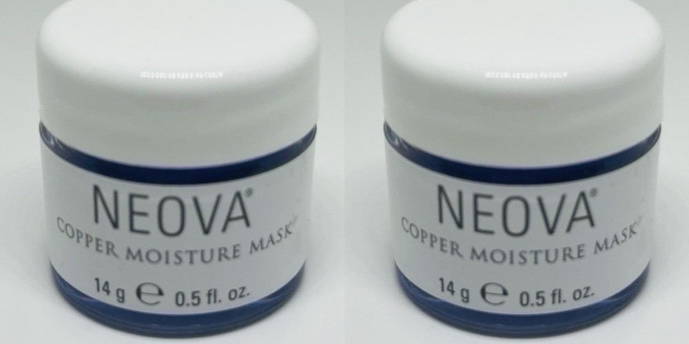 Neova Pure Copper Moisture Mask -2 PACK Size 0.5 Fluid Ounces Each -New & Sealed