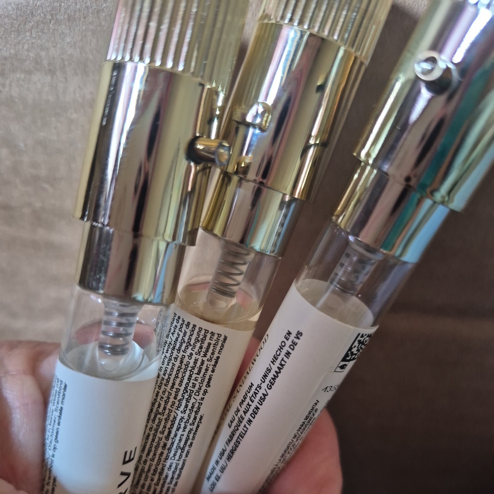 Lot of 3 Scentbird Perfumes Sprays Reserve, 5 sens, Joseph Abbound