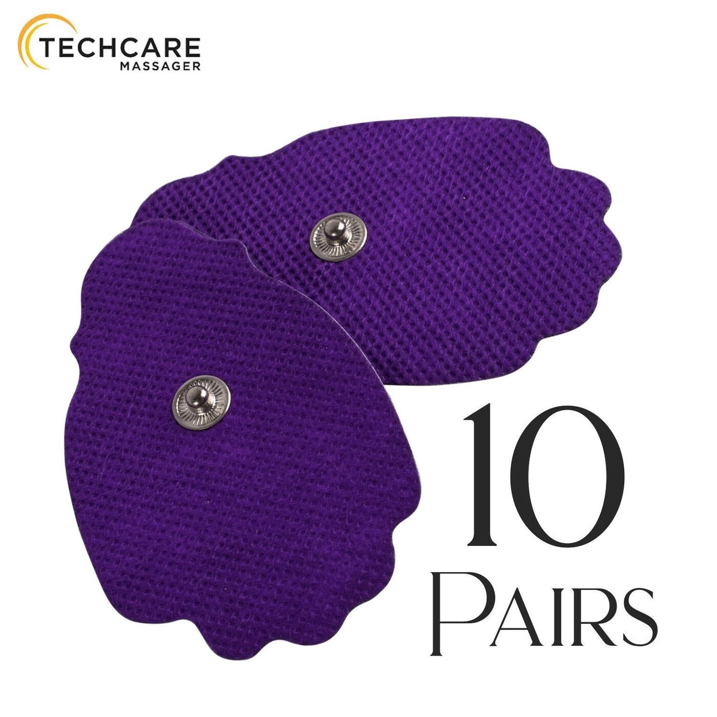20 Large Snap On Reusable Self-Adhesive Replacement Tens Unit Electrode Pads