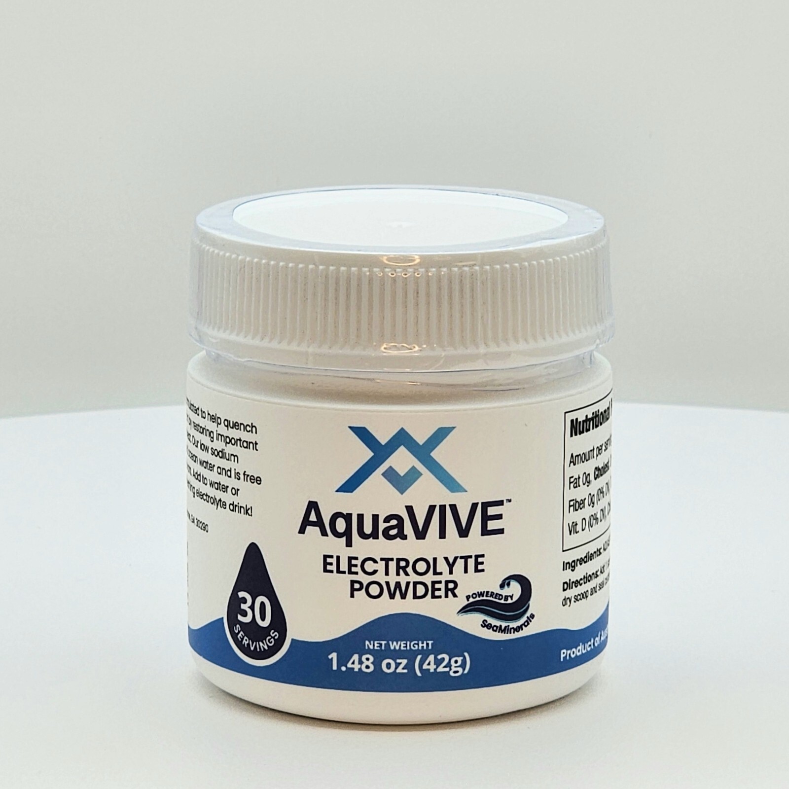 AquaVIVE™- Trace Minerals Electrolytes, Unflavored, Low-Sodium – 30 Servings