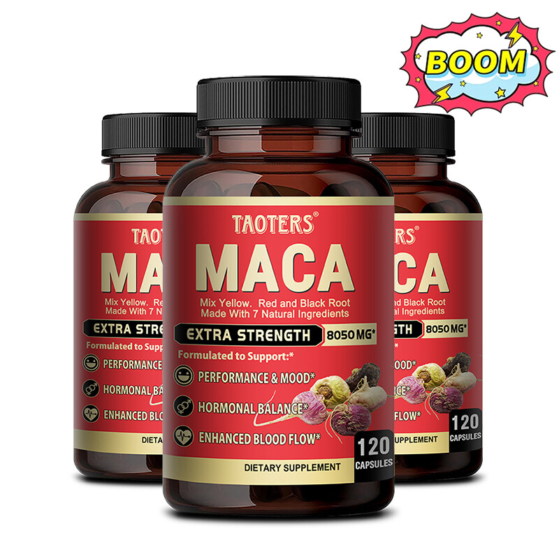 Maca Root Capsules 8050mg |60/120 Pills | Red, Yellow,Black Maca Supplements USA