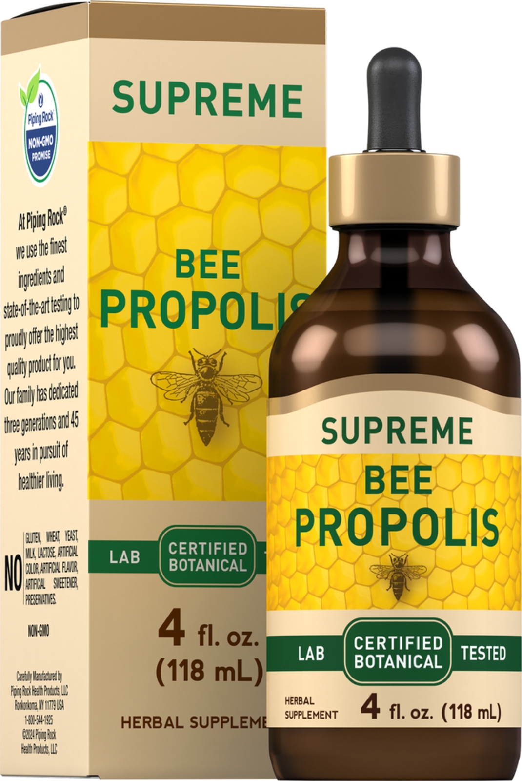 Bee Propolis Tincture | 4 Fl Oz | Extract Liquid | Non-GMO | by Ping Rock