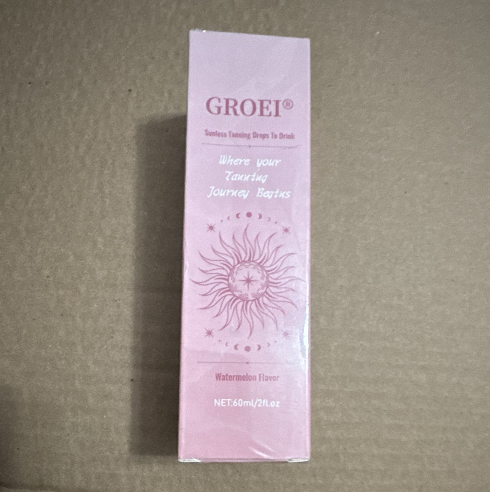 GROEI Sunless Tanning Drops Watermelon Flavor 2 fl oz Cruelty-Free Non-Toxic