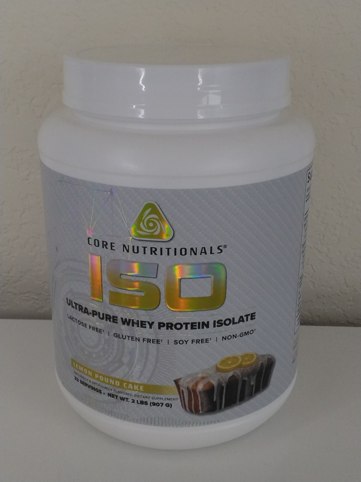 Core Nutritionals ISO Ultra-Pure Isolate Whey Protein 2lb Lemon Pound Cake