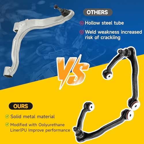 12pcs Front Upper Lower Control Arm w/Ball Joint(PU) Suspension Kit Fit for