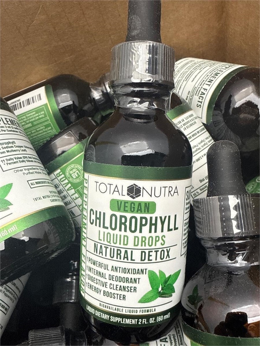 2 Total Nutra Liquid Chlorophyll Drops 50MG Fast Absorbing Body Detox 5/25 exp