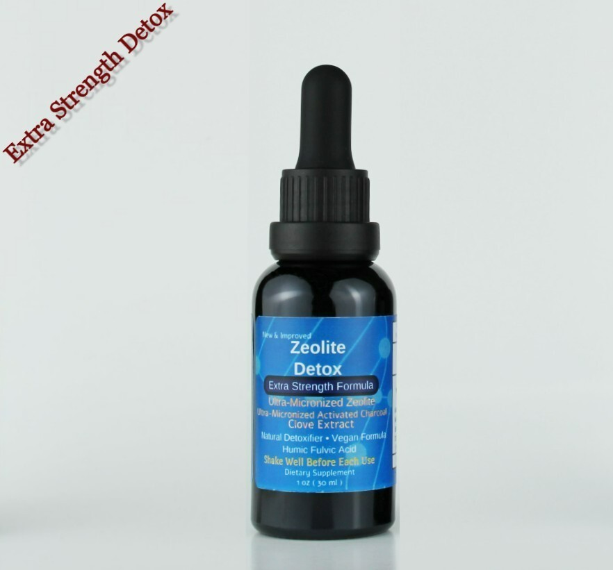Liquified Zeolite Liquid Natural Detox Extra Strength Glass Bottle exp 12/25