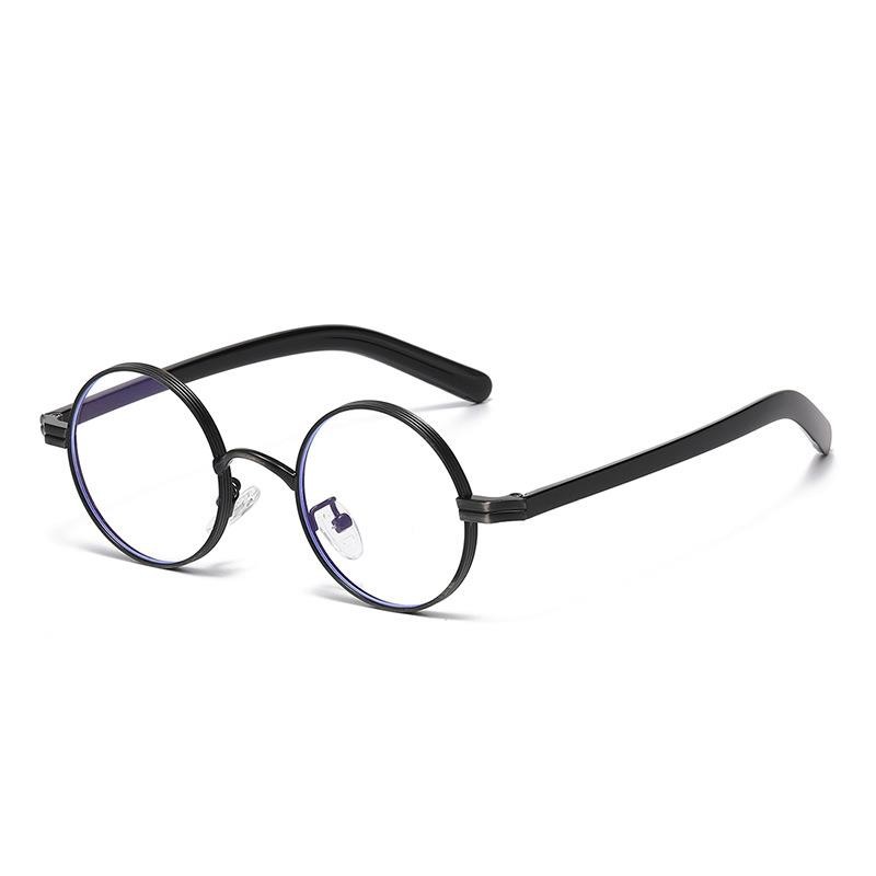 Round Metal Blue Light Blocking Glasses Fashion Retro Computer Eyewear