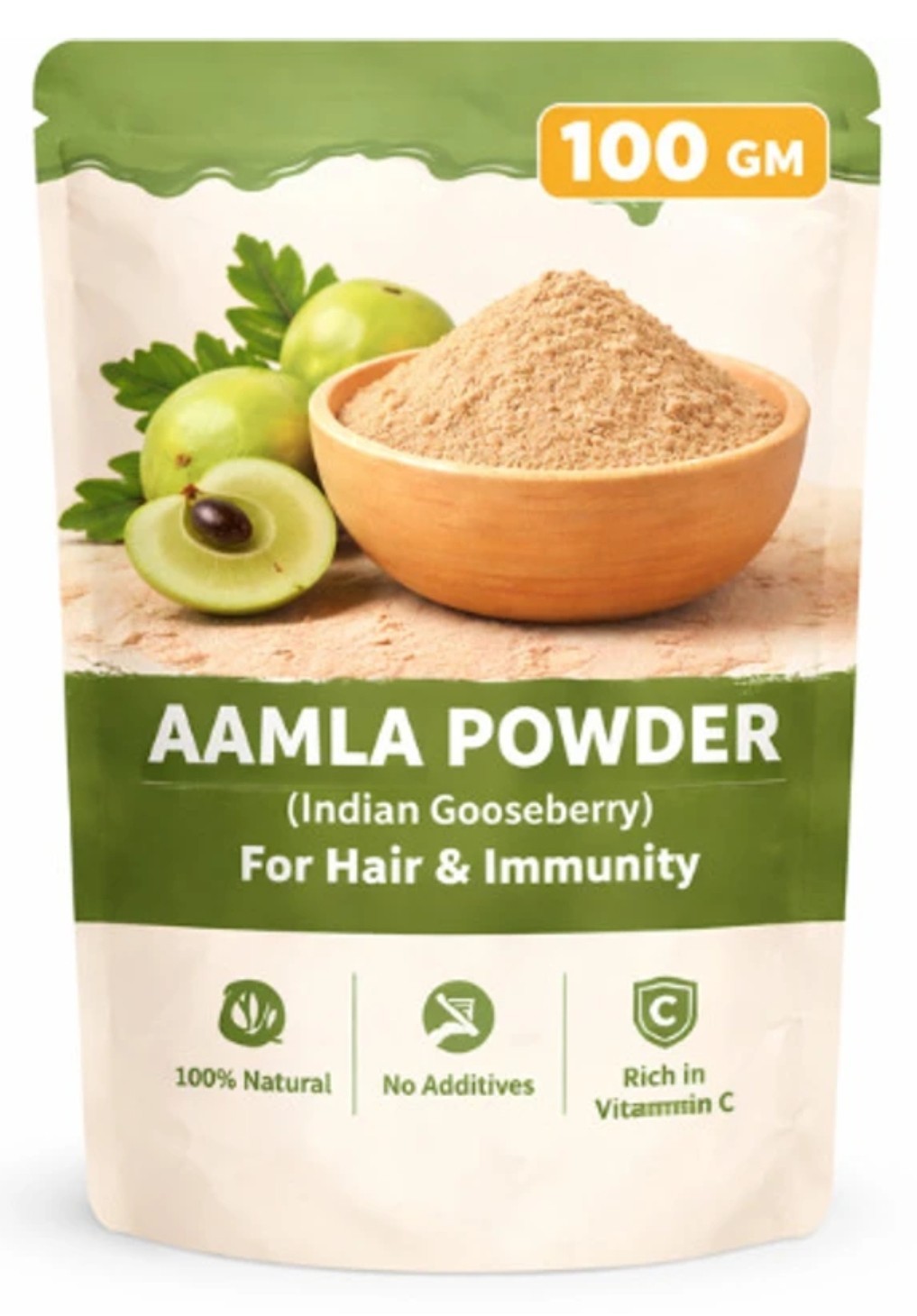 100% Pure Amla Powder for Hair & Skin Care | Natural Indian Gooseberry Powder